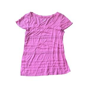 Loft bright coral pink shirt sz small